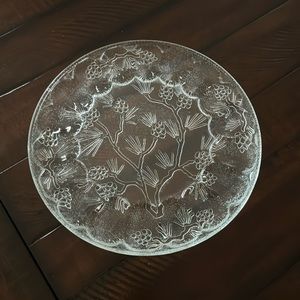 Tiara Glass Ponderosa Pine Deviled Egg Dish